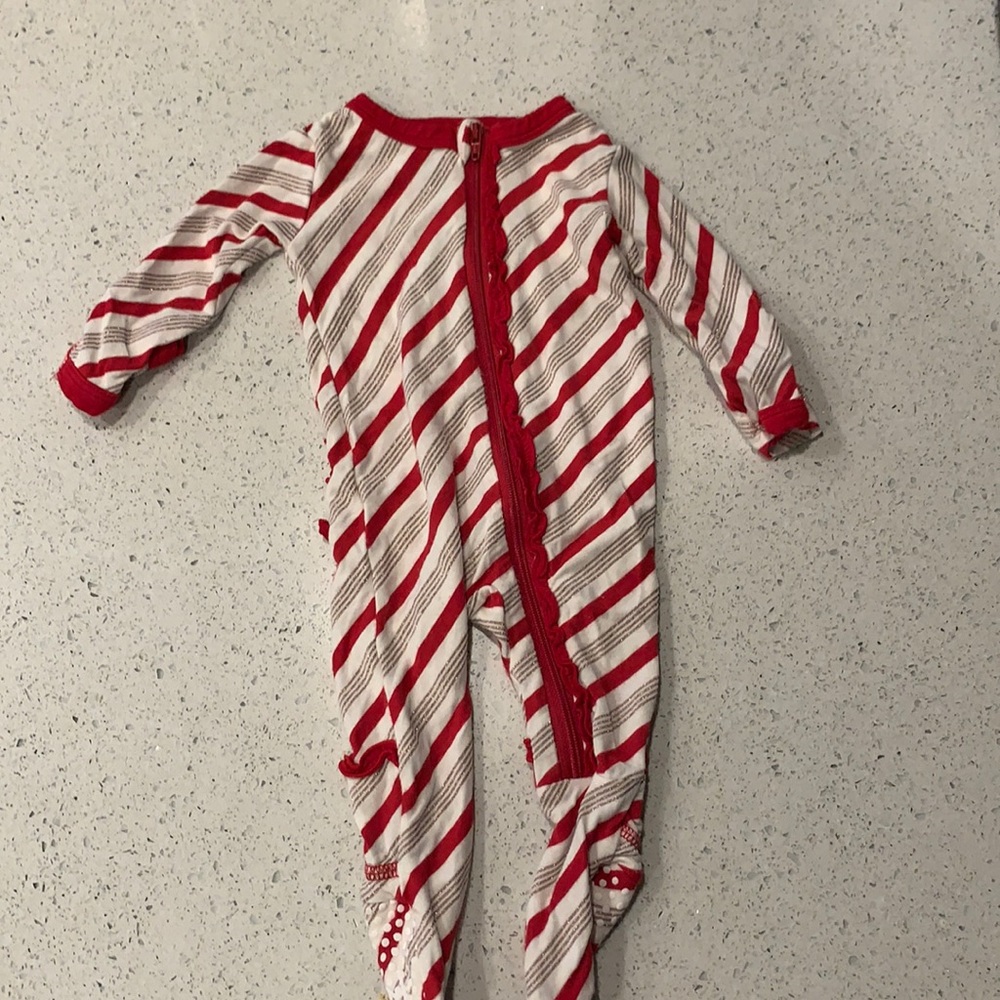 KicKee Pants newborn Christmas pajamas - nearly new!